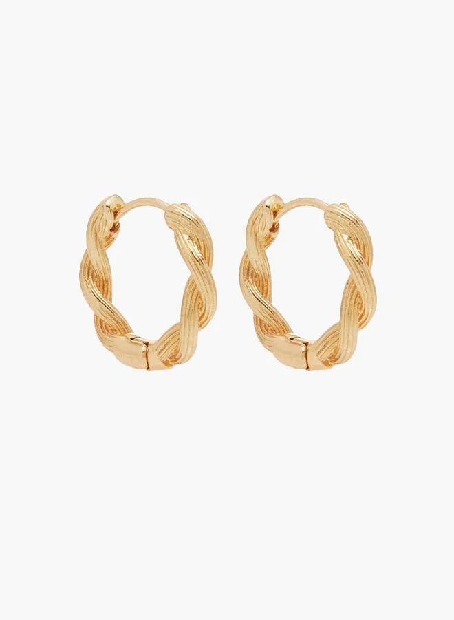 فلورا بيلا من شو إكسبرس Twisted Hoop Earrings With Latch Back Closure - Set Of 2 Ramadan Collections